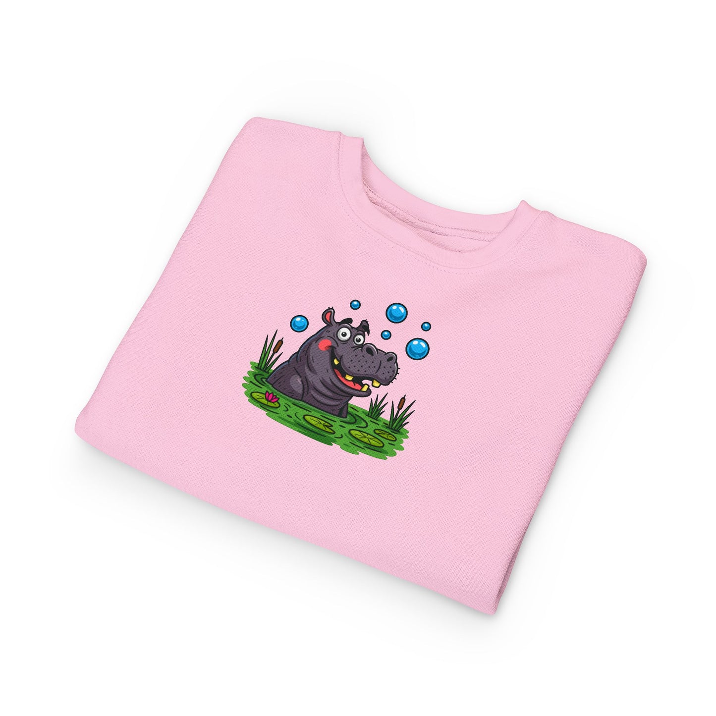Toddler Hippo Sweatshirt, Cute Animal Apparel, Kids' Gift Idea, Birthday Present, Playful Toddler Clothes, Animal Lover Sweatshirt