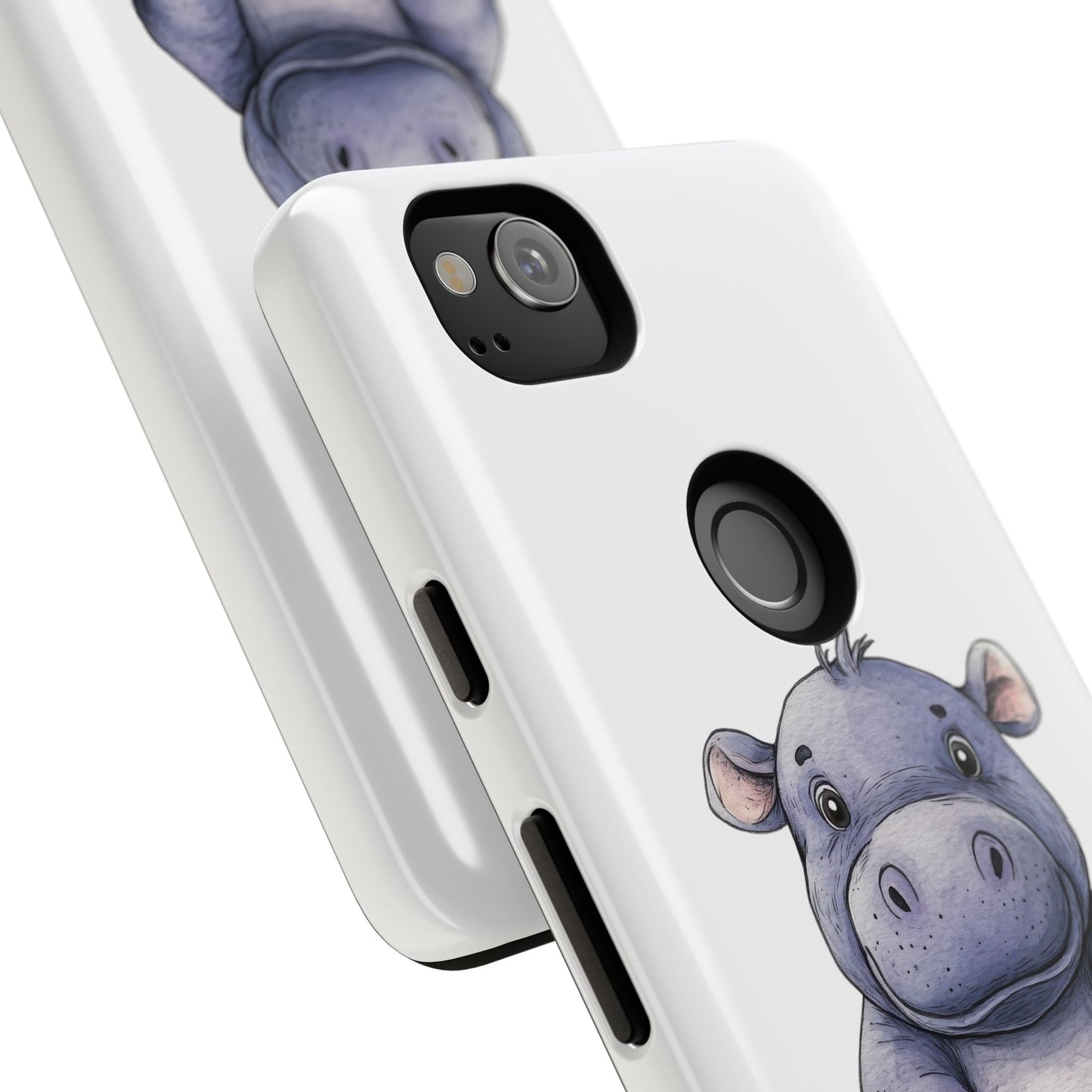 Cute Hippo Phone Case, Unique Tough Cases, Animal Lover Gift, Cute Animal Design, Baby Animal Phone Accessory