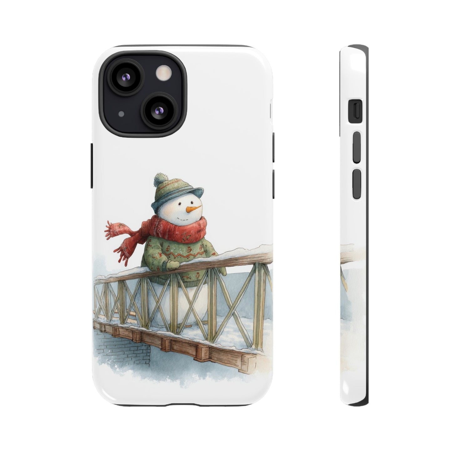 Snowman Phone Case – Winter Holiday Gift, Cute Snowman Design, Winter Accessories, Protective Phone Case, Unique Christmas Present