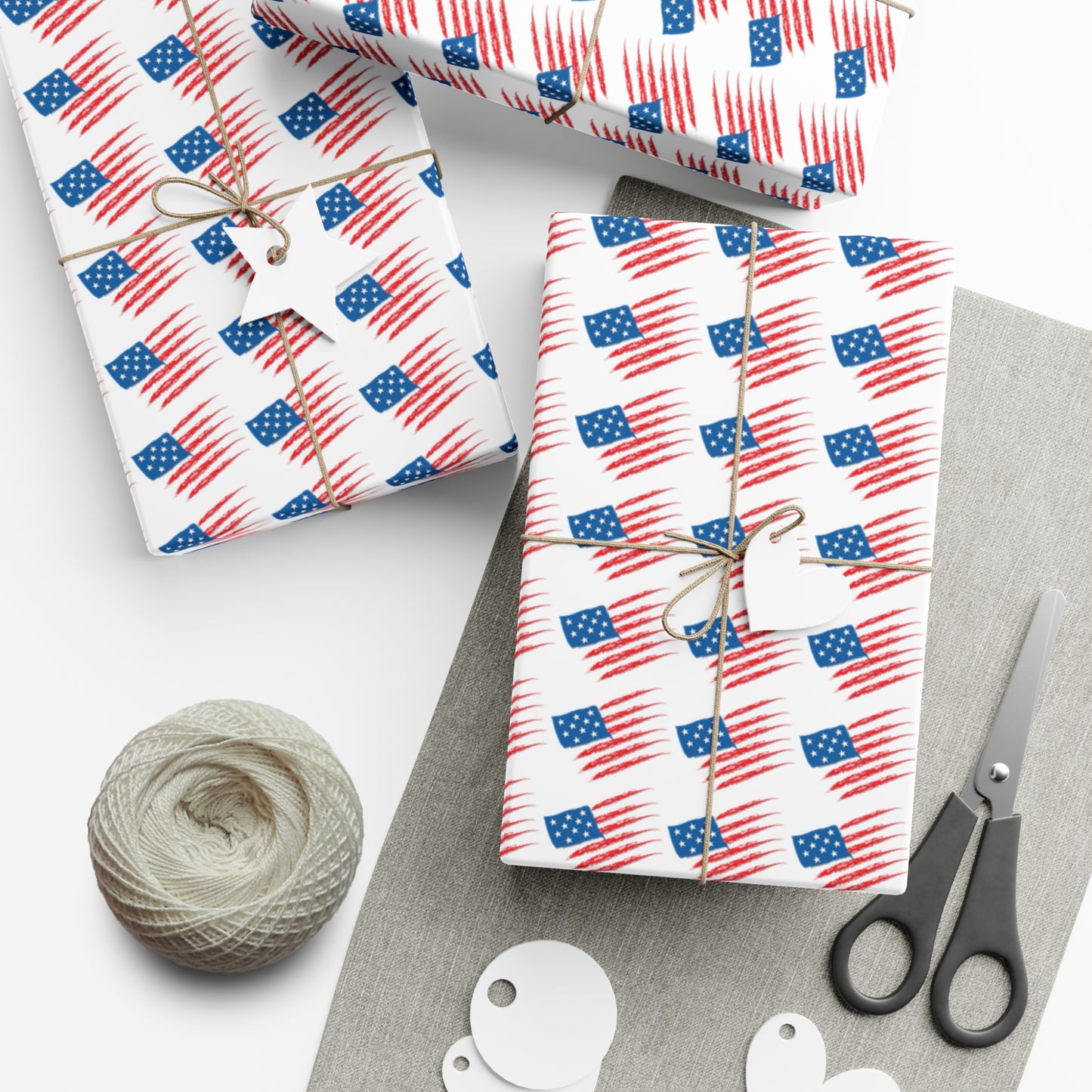 Festive Gift Wrap Paper - Patriotic Design for All Occasions, USA Flag Gift Wrap, Party Supplies, Holiday Wrapping Paper, Independence [...]