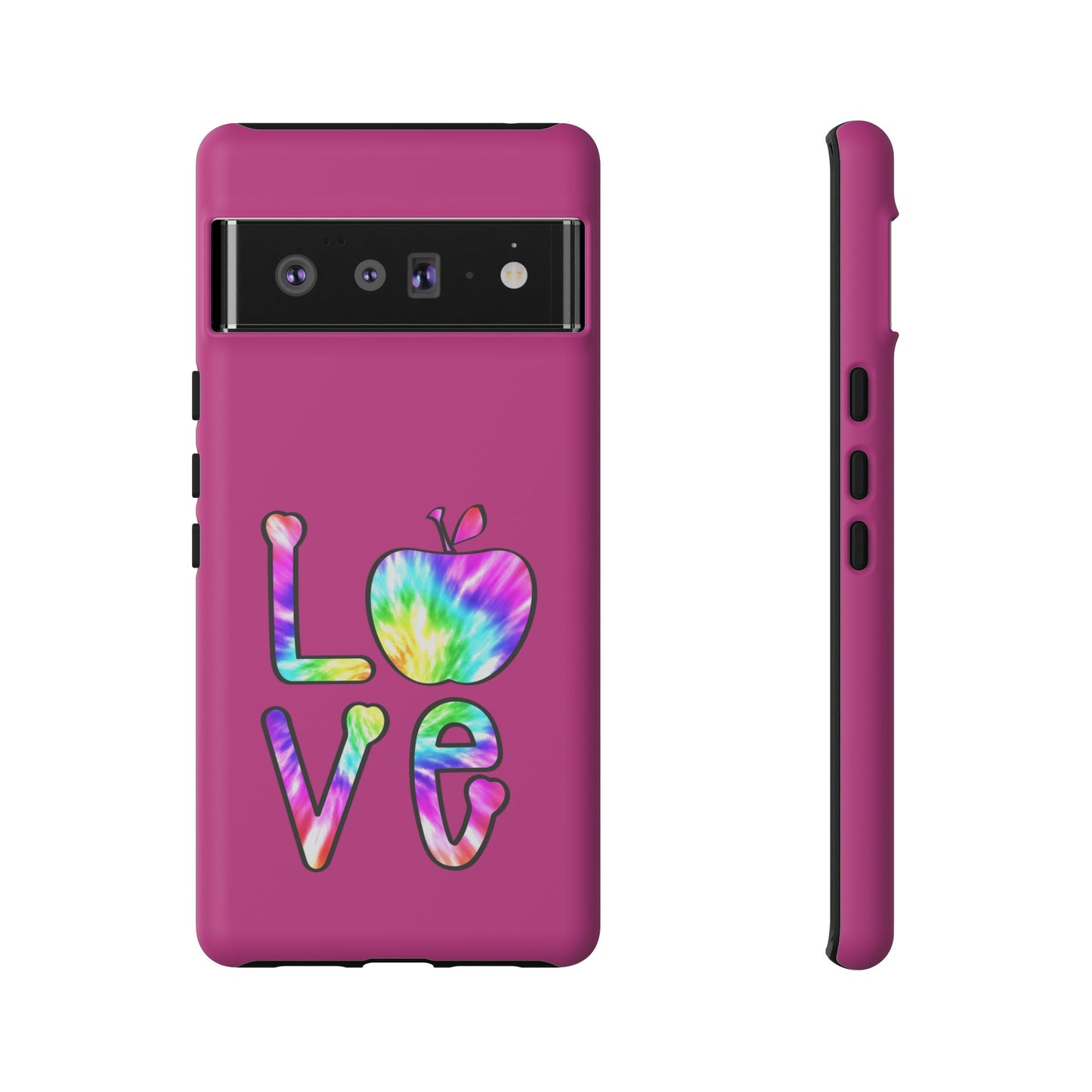 Colorful Love Phone Case, Tough Cases for iPhone, Cute Phone Accessory, Gift for Her, Summer Vibe Phone Cover