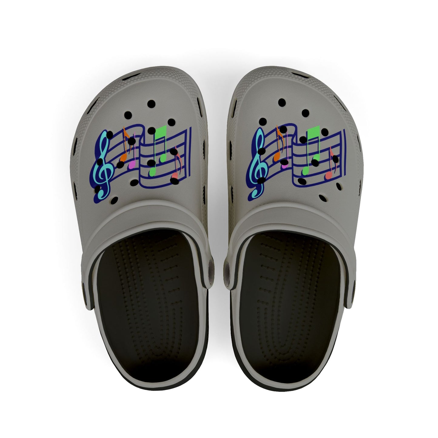 Musical Notes Kid's Clogs - Fun, Easy Slip-On Foam Shoes for Kids, Perfect for Summer, Beach, Play, Gifts, Holidays