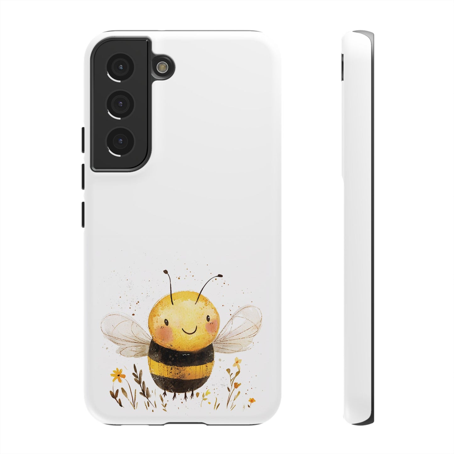Bee Phone Case, Cute Bee Design, Tough Phone Cover, Gift for Nature Lovers, Floral Bee Mobile Case, Bee-themed Accessory