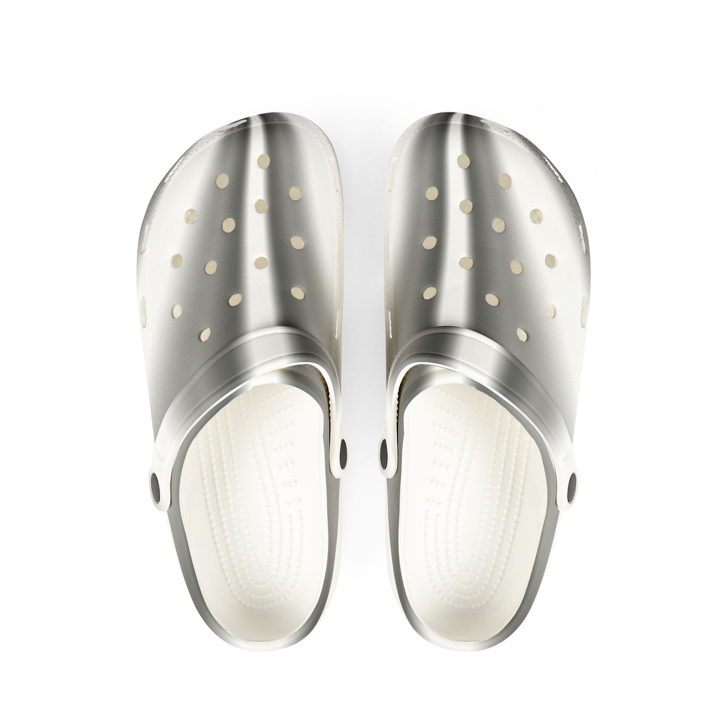 Metallic Silver EVA Clogs — Lightweight Foam Garden & Water Shoes