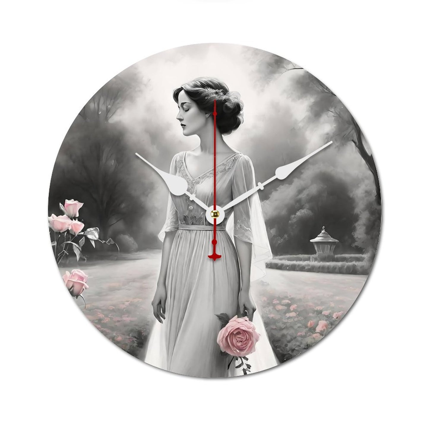 Wooden Wall Clock without Scale