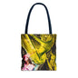 Vibrant Abstract Art Tote Bag, Colorful Reusable Shopper