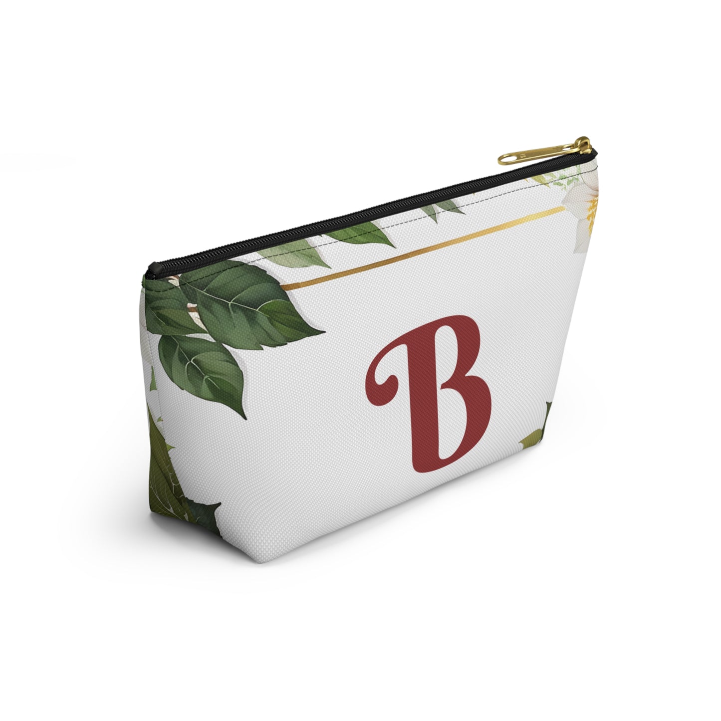 Copy of Personalized Floral Accessory Pouch, Makeup Bag, Gift for Her, Initial Pouch, Travel Organizer, Custom Cosmetic Bag
