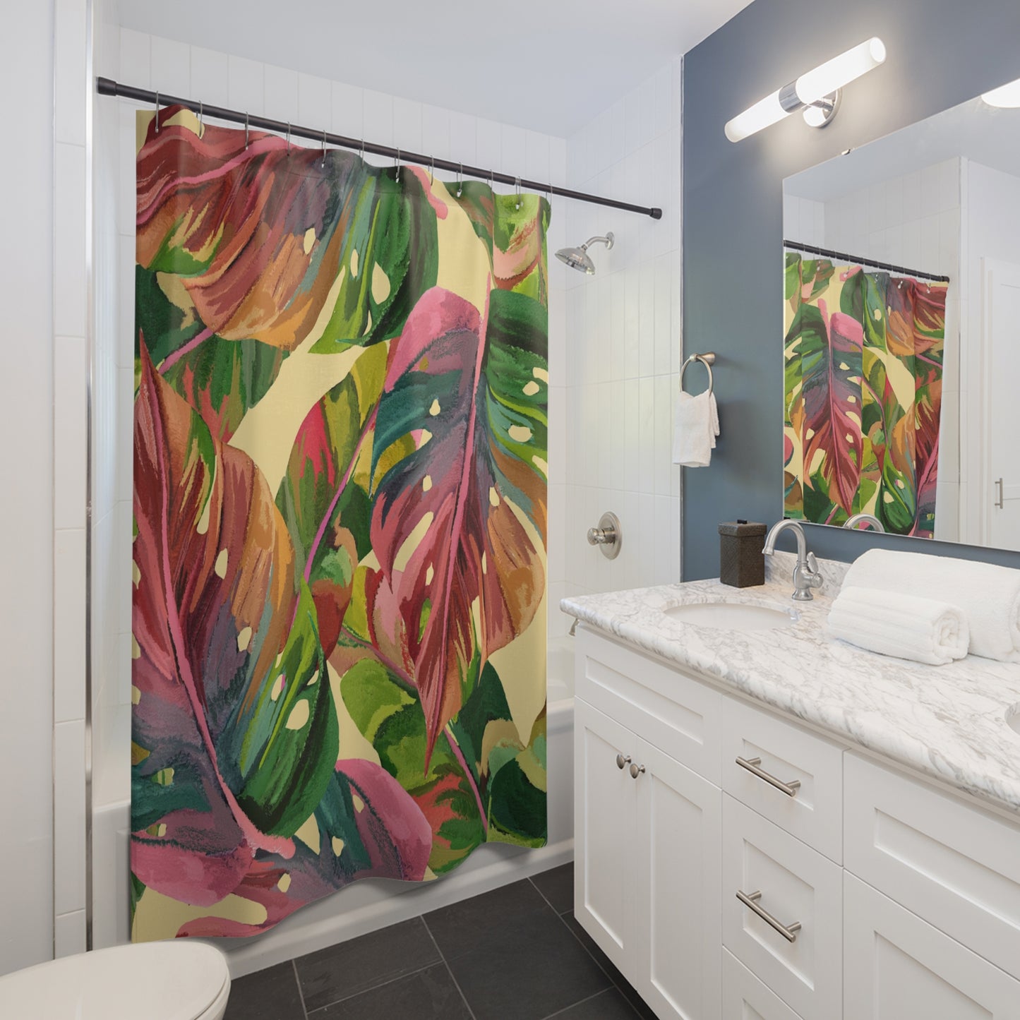 Tropical Leaf Shower Curtain
