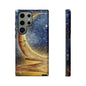 Moonlit Smile Phone Case — Starry Night Crescent Moon iPhone Cover