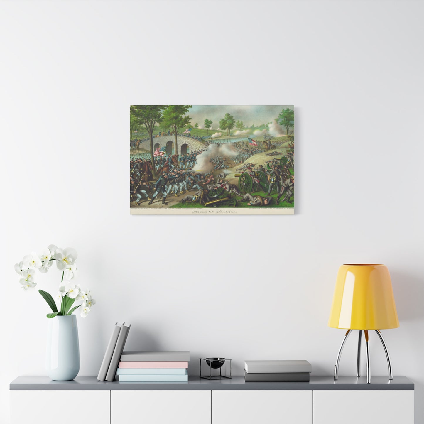Antietam Battle Canvas Print — Civil War Historical Wall Art (Matte Stretched)