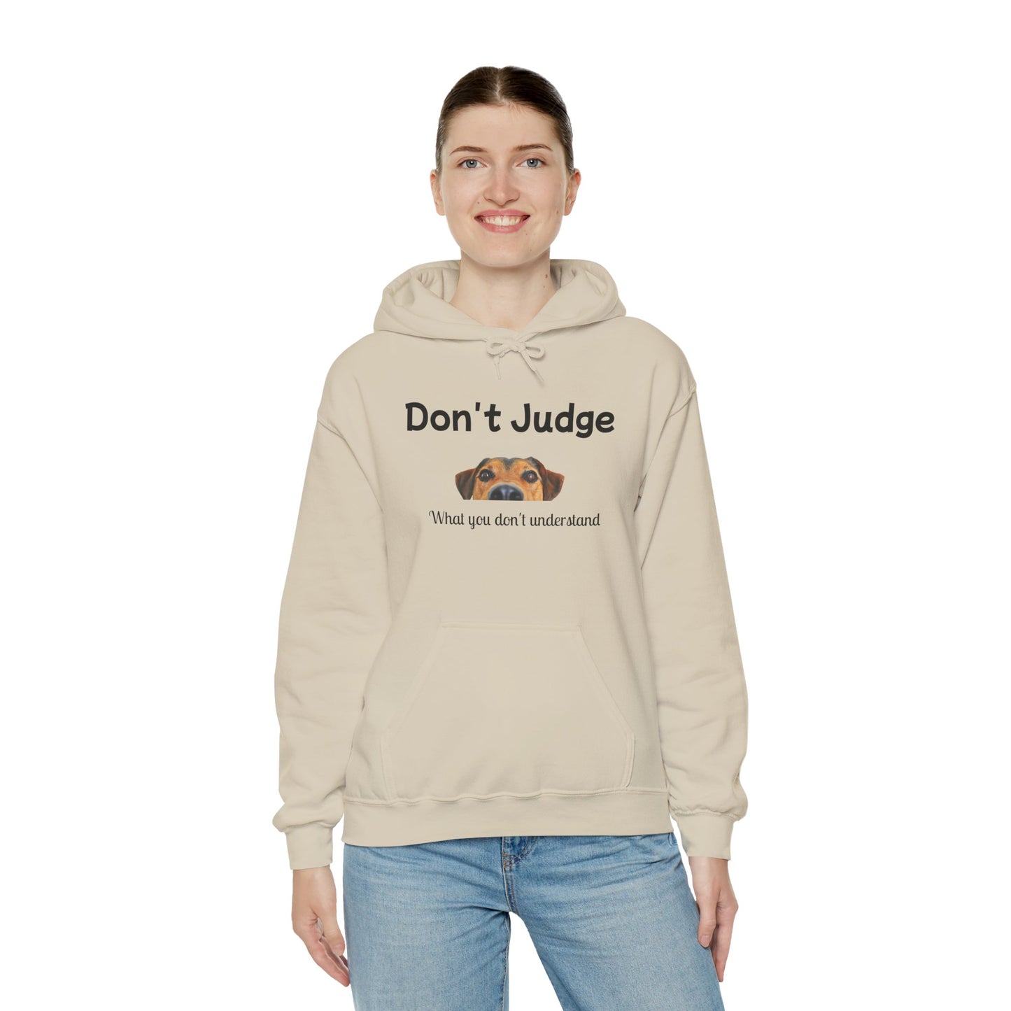 Don't Judge Hoodie - Funny Dog Sweatshirt for Dog Lovers, Perfect Gift for Pet Owners, Cozy Casual Wear, Great for All Occasions