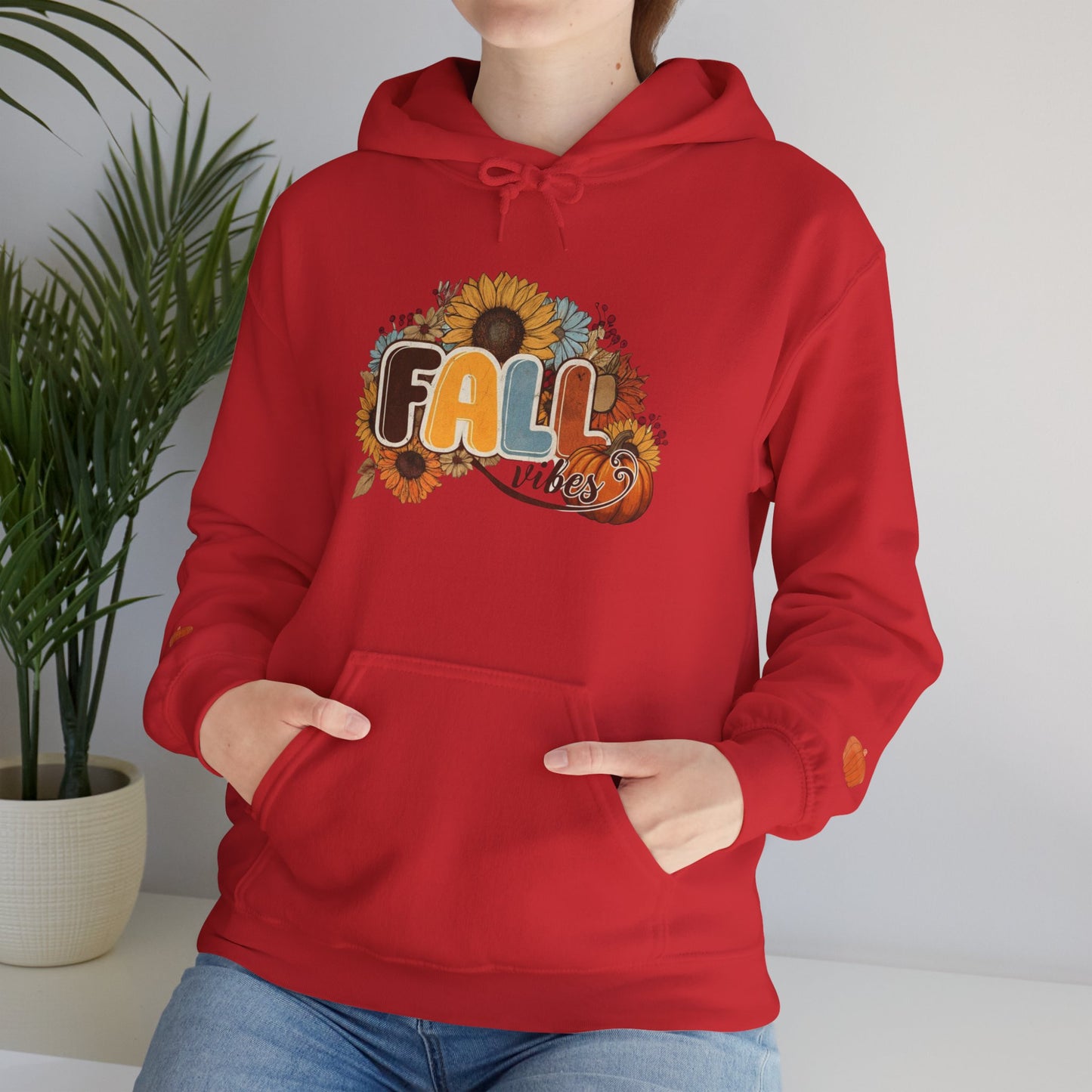 Cozy Fall Vibes Hoodie, Unisex Sweatshirt for Autumn, Pumpkin Design, Perfect for Thanksgiving, Gift for Friends, Seasonal Wear