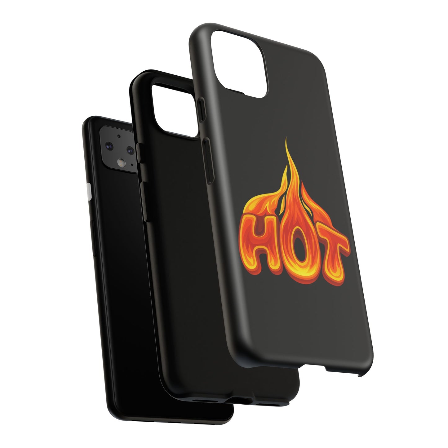 Stylish Phone Case, Hot Flames Design, Gift for Teens, Trendy Accessory, Protective Cover, Unique Phone Case