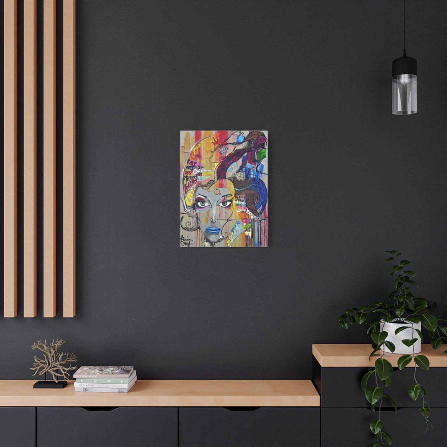 Colorful Graffiti Portrait Canvas