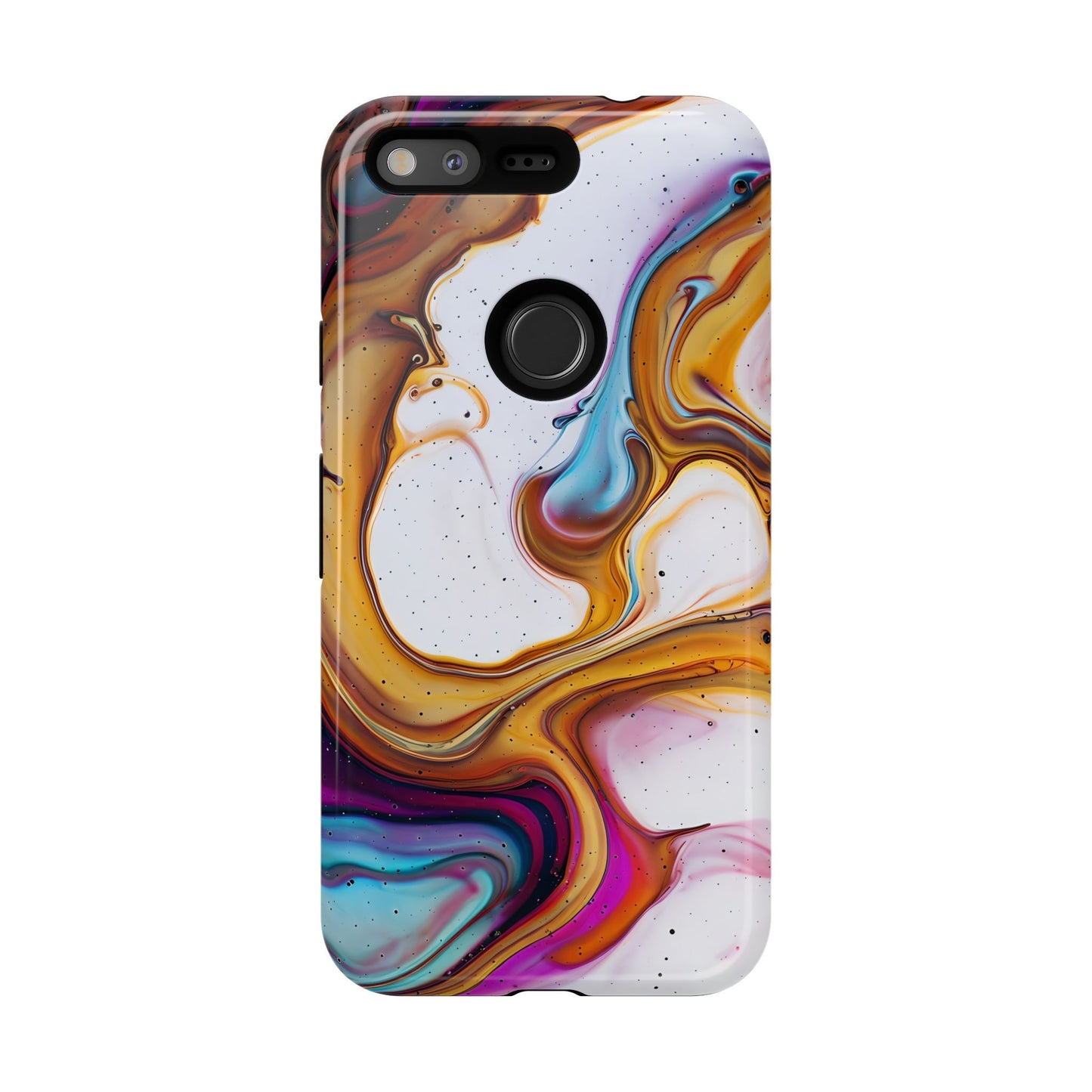 Artistic Phone Case, Tough Cases with Colorful Marble Design