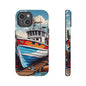Colorful Fishing Boat Phone Case | Nautical Gift, Marine Design, Coastal Aesthetic, Summer Vibes, Sea Lover's Accessory