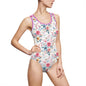 Floral Print Women's Classic Swimsuit, Beachwear, Summer Pool Party, Swimwear, Vacation, Floral Bathing Suit