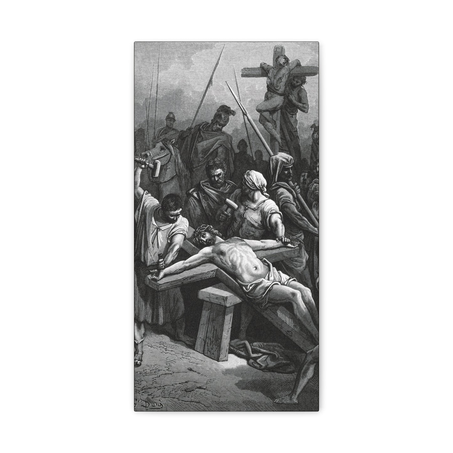 Crucifixion Art Matte Canvas Print – Stretched Religious Wall Decor