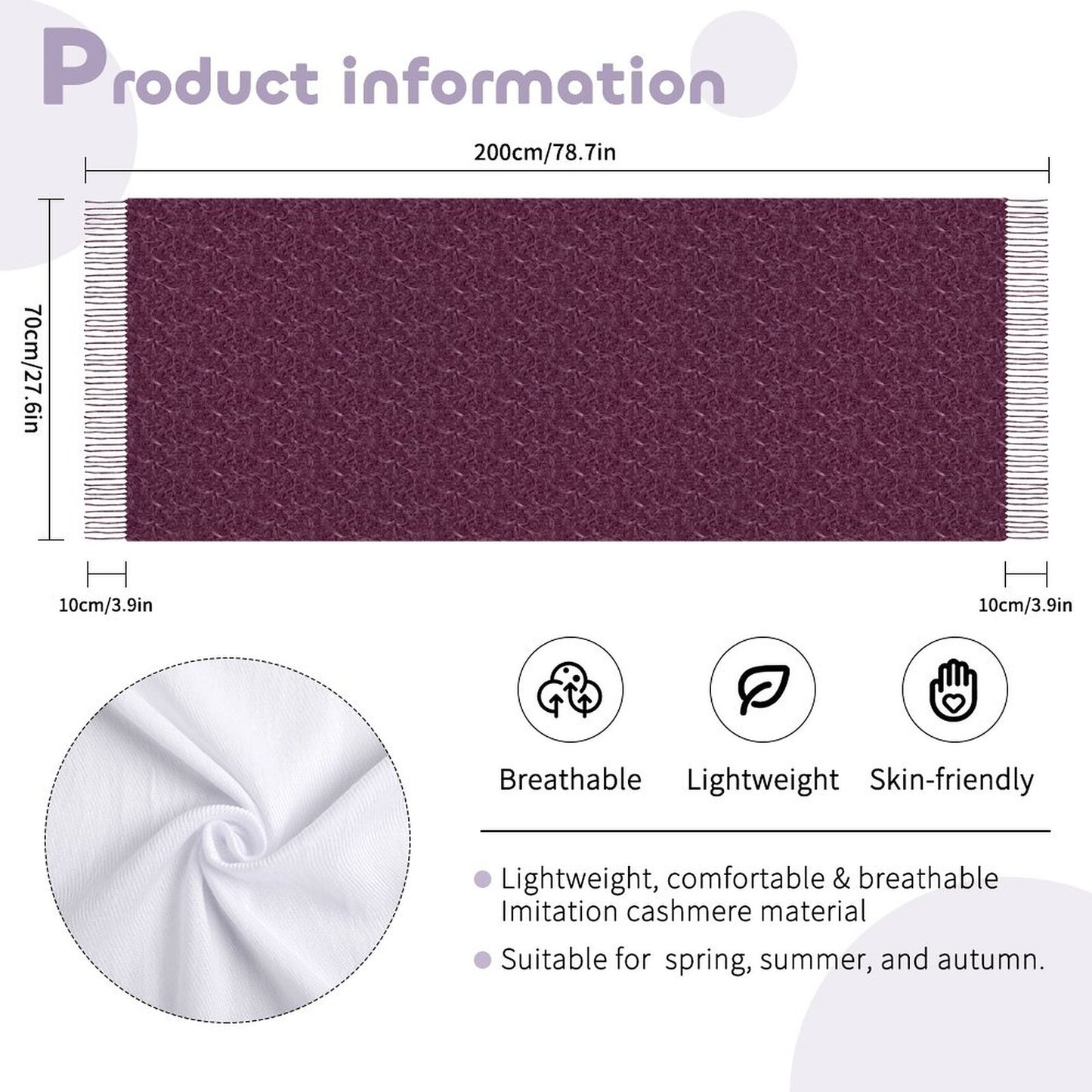 Cashmere-like Tassel Scarf