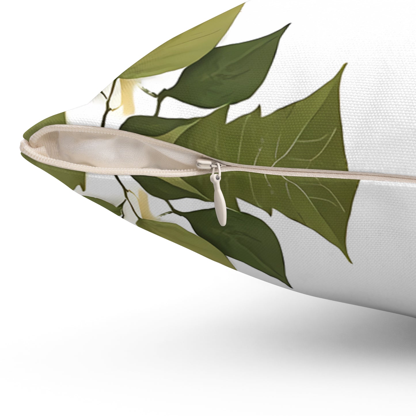 Botanical Elegance Square Pillow | Cozy Home Decor, Throw Pillow, Floral Accent, Gift for Her, Farmhouse Style