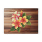 Tropical Floral Glass Cutting Board, Kitchen Decor, Gift for Cooks, Housewarming, Summer BBQ, Tropical Party Essentials