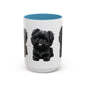 Cute Pug Accent Coffee Mug, Pet Lover Gift, Coffee Cup, Dog Mom Mug, Black Dog Ceramic Mug