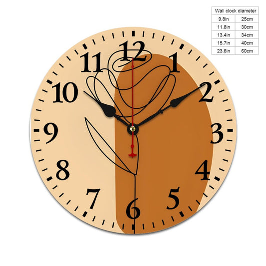 Wooden Wall Clock-9.84"x9.84"/ 25x25cm