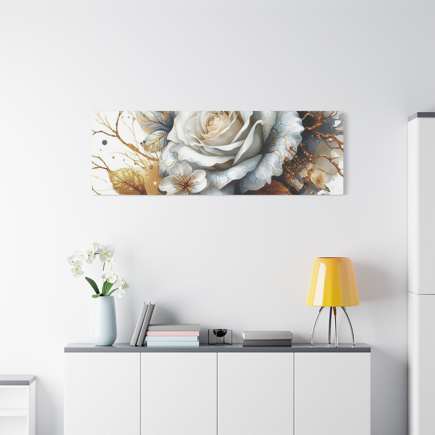 Matte Canvas, Stretched, 1.25" - Gold and Black