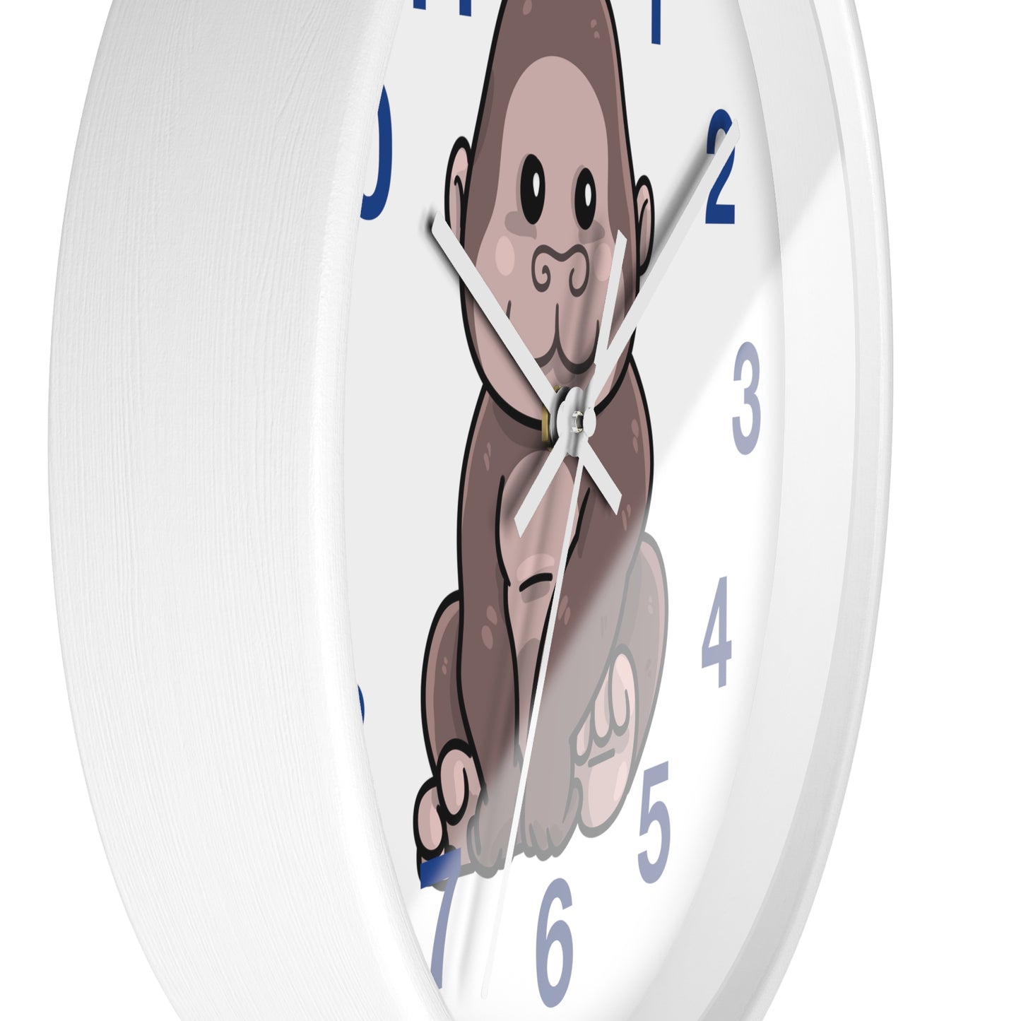 Cute Gorilla Wall Clock - Kid's Room Decor, Playroom Wall Art