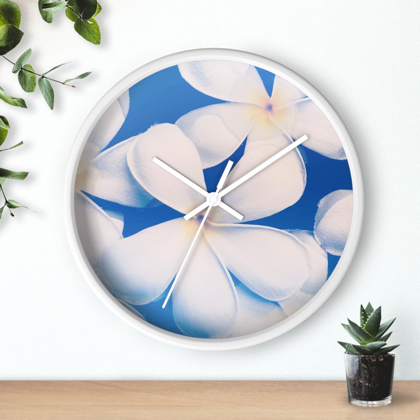 Serene Floral Wall Clock Perfect for Home Decor, Living Room