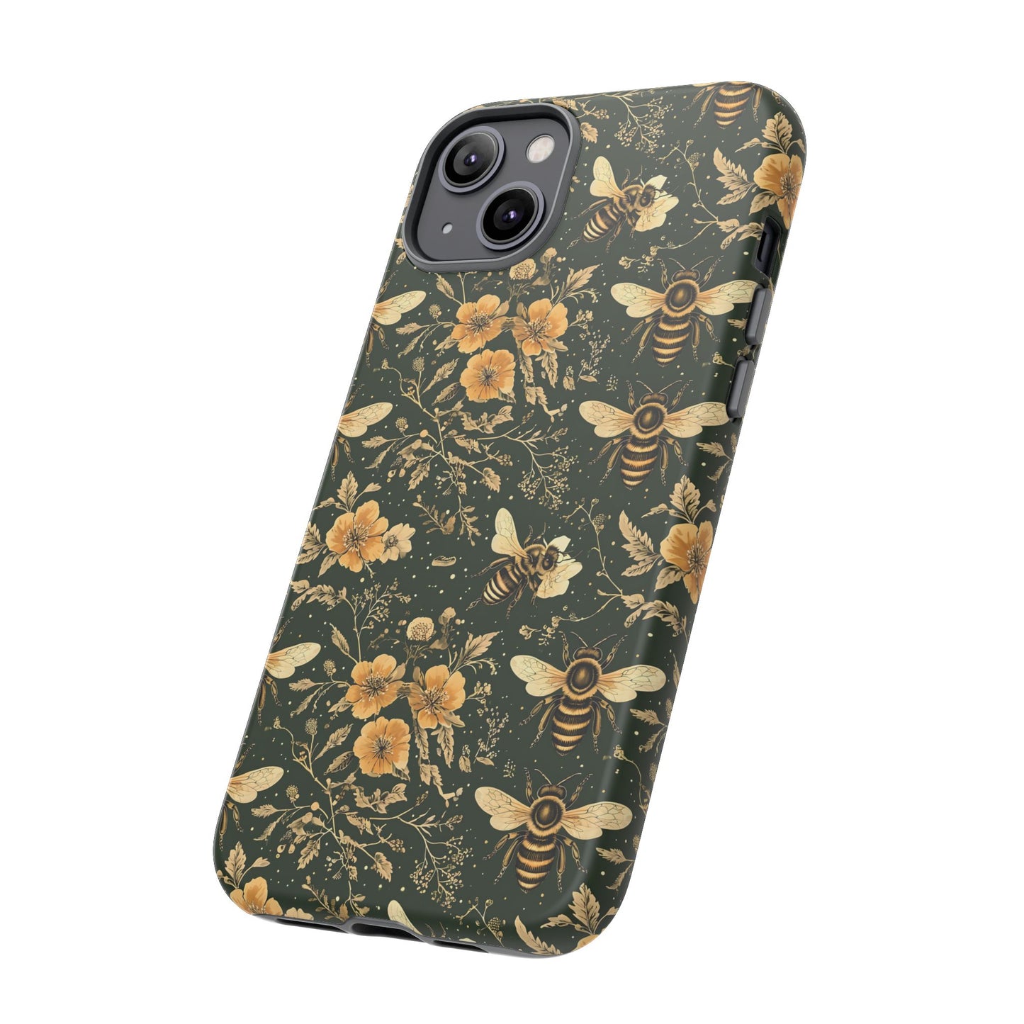 Nature-Inspired Phone Case, Tough Cases for Nature Lovers, Floral Bee Design, Eco-Friendly Gift, Summer Vibes, Trendy Phone Accessory,