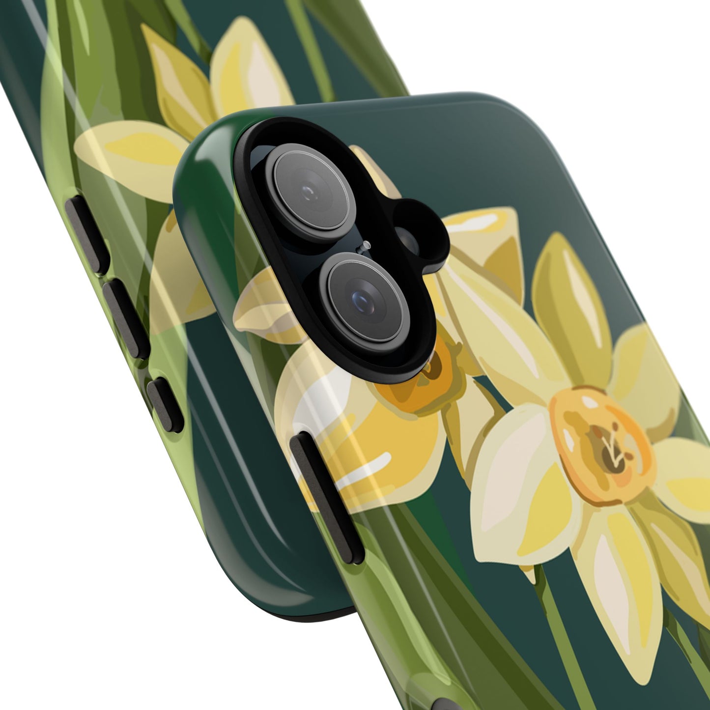 Floral Phone Case - Yellow Daffodil Design, Tough Phone Cover, Spring Decor, Floral Gift, Nature-Inspired Accessories