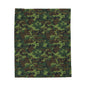 Cozy Camouflage Velveteen Plush Blanket | Soft Throw for Camping, Sofa, Home Decor, Gifts, Outdoor Events