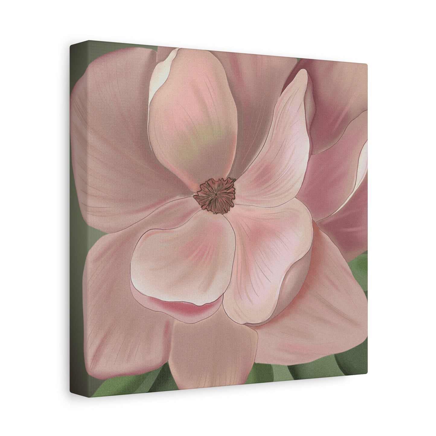 Matte Canvas, Stretched, 1.25" Pink Flowers