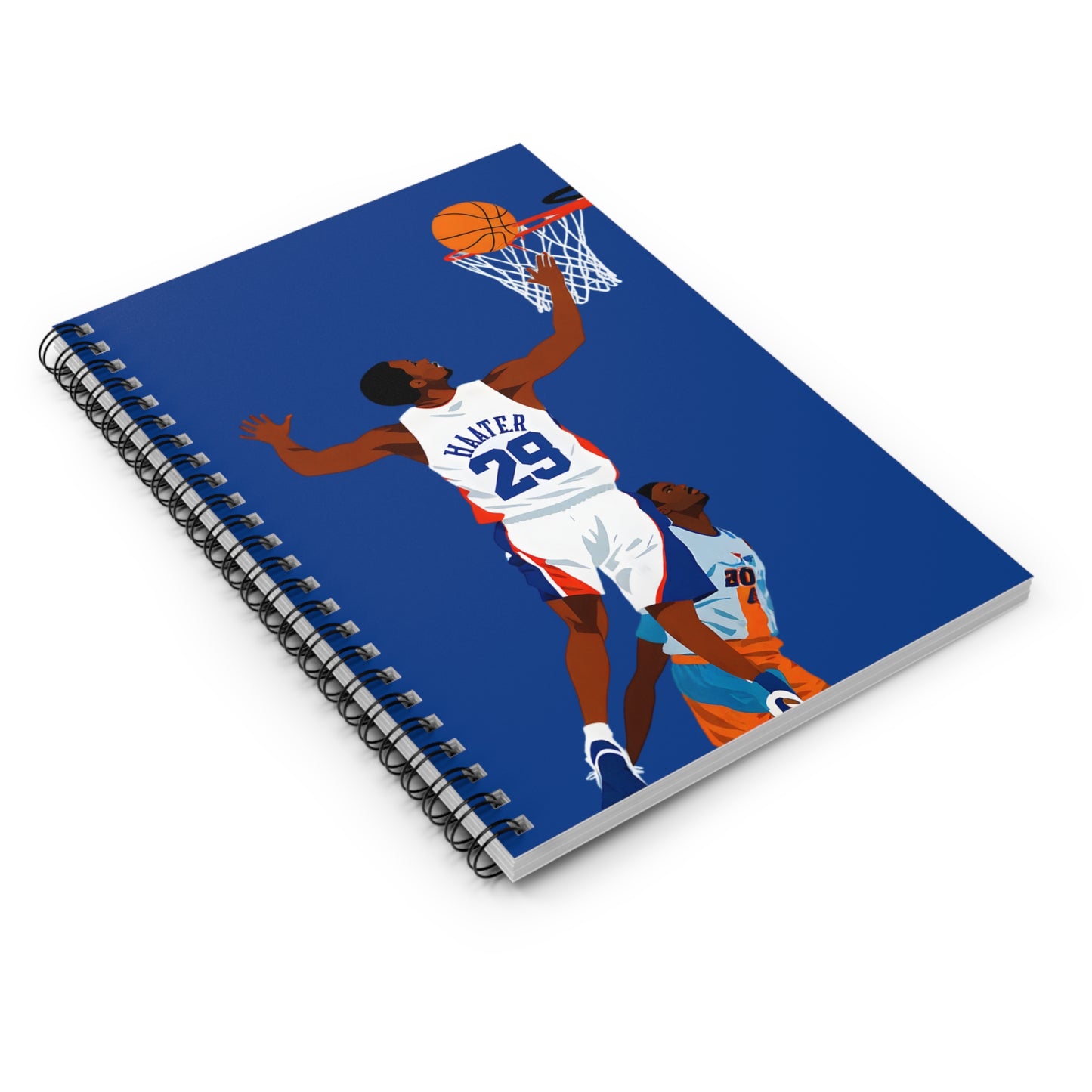 Basketball Themed Spiral Notebook, Sports Journal, Gift for Athletes, Basketball Fan Art, Note-taking, Back-to-School Supplies