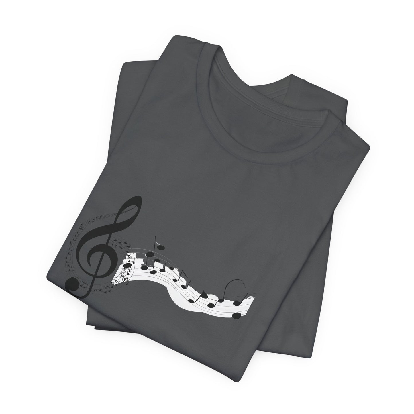 Musical Notes Short Sleeve Tee for Music Lovers
