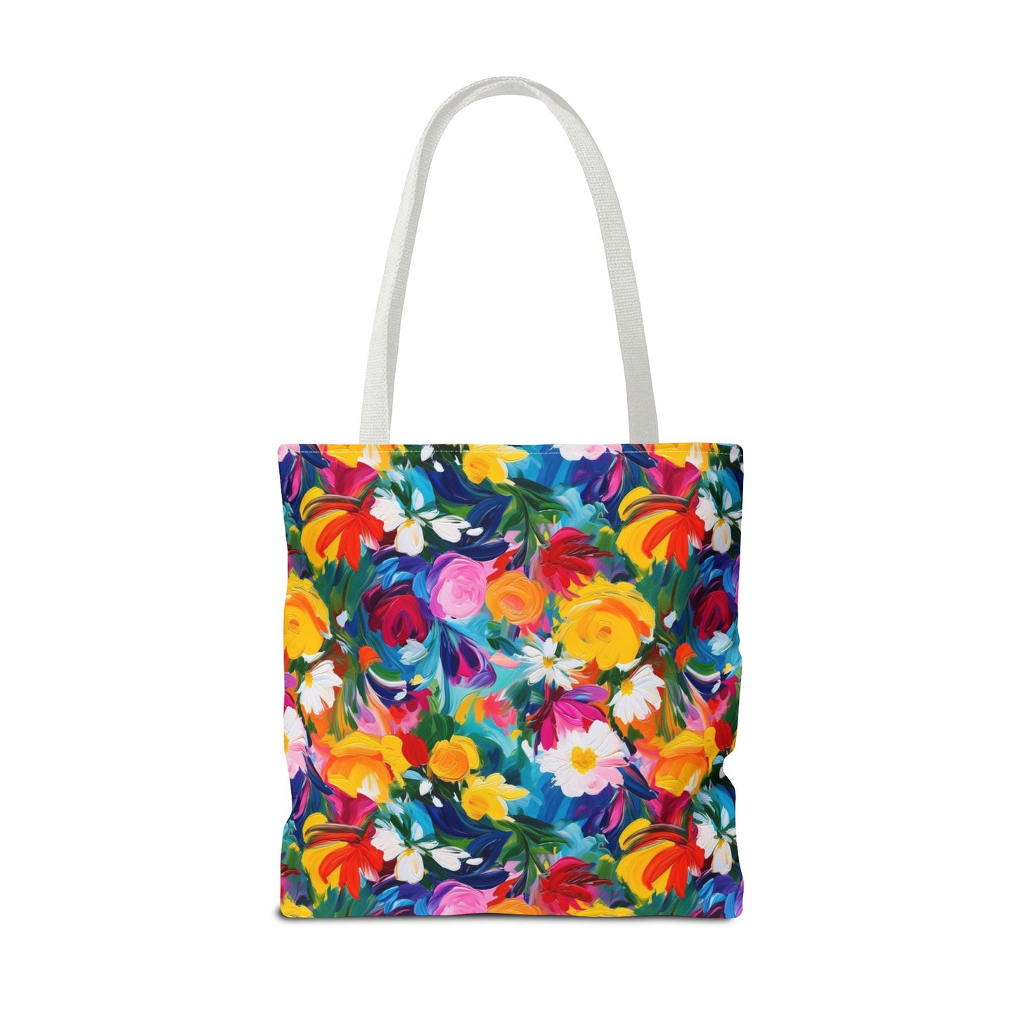 Colorful Floral Tote Bag — Vibrant All-Over Print Shopper