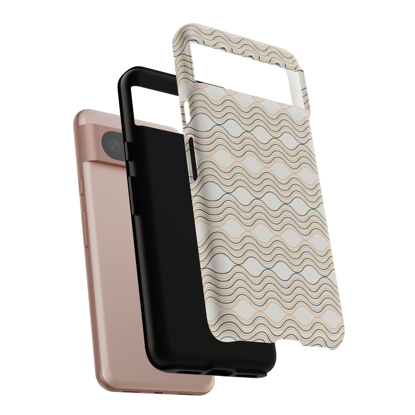 Stylish Phone Case for Tough Protection, Wavy Design, Chic Accessory, Gift for Her, Trendy Tech, Holiday Gift Idea