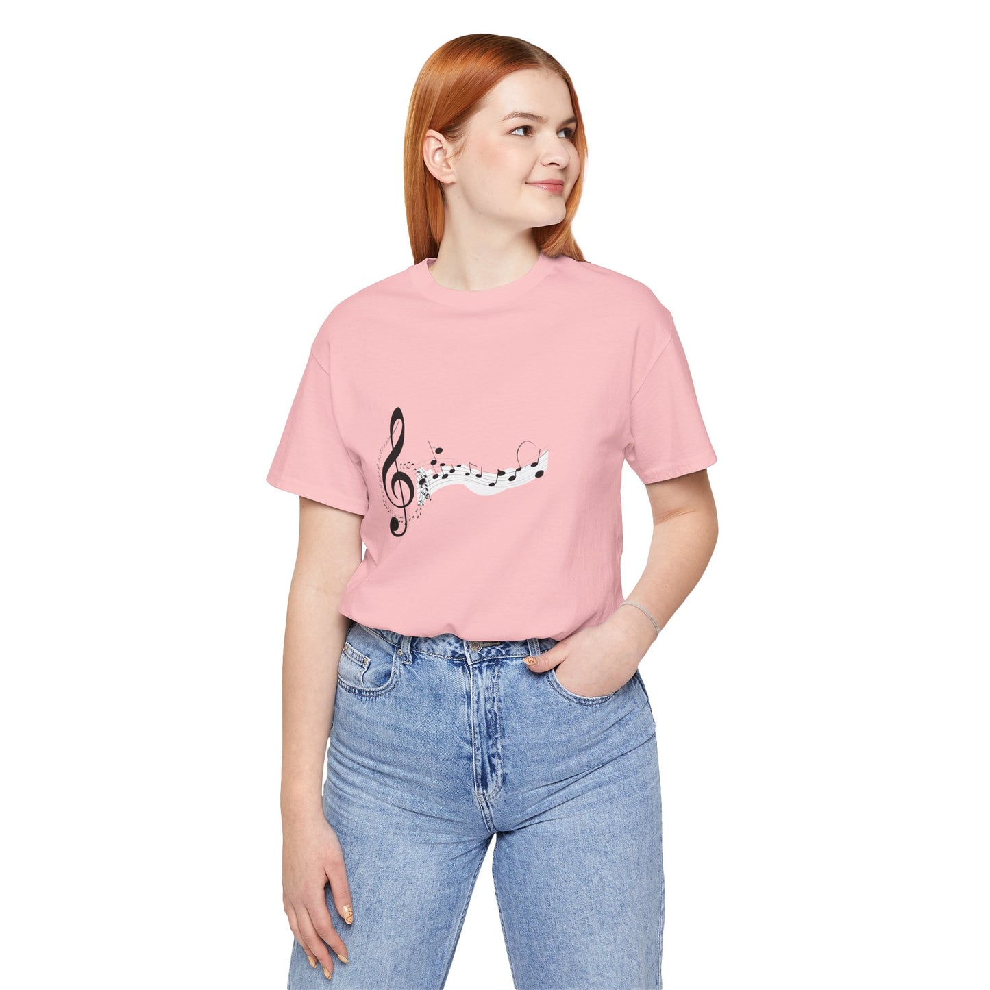Musical Notes Short Sleeve Tee for Music Lovers
