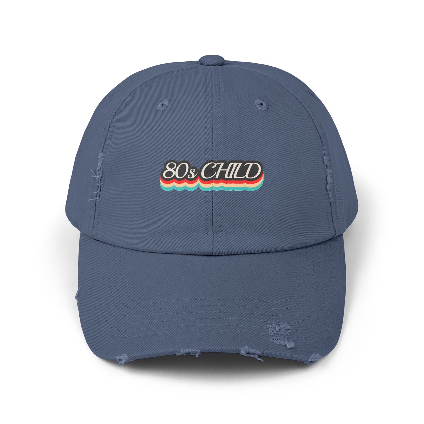 Unisex Distressed Cap- 80s child