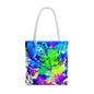 Vibrant Abstract Tote Bag Colorful Shopping Bag, Beach Tote