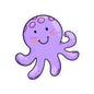 Cute Purple Octopus Kiss-Cut Stickers - Adorable Laptop Decor, Fun Party Favors,