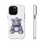 Cute Hippo Phone Case, Unique Tough Cases, Animal Lover Gift, Cute Animal Design, Baby Animal Phone Accessory