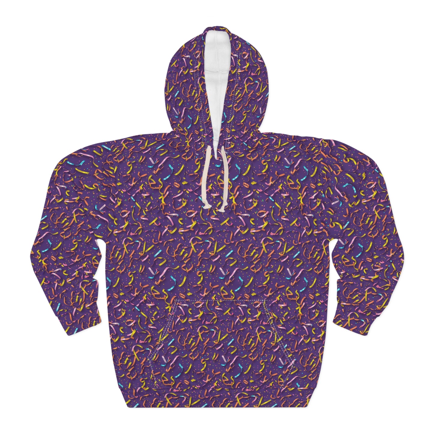 Colorful Patterned Unisex Pullover Hoodie, Casual Wear, Cozy Gift for Friends, Fun Street Style, Perfect for Festivals, Everyday Comfort