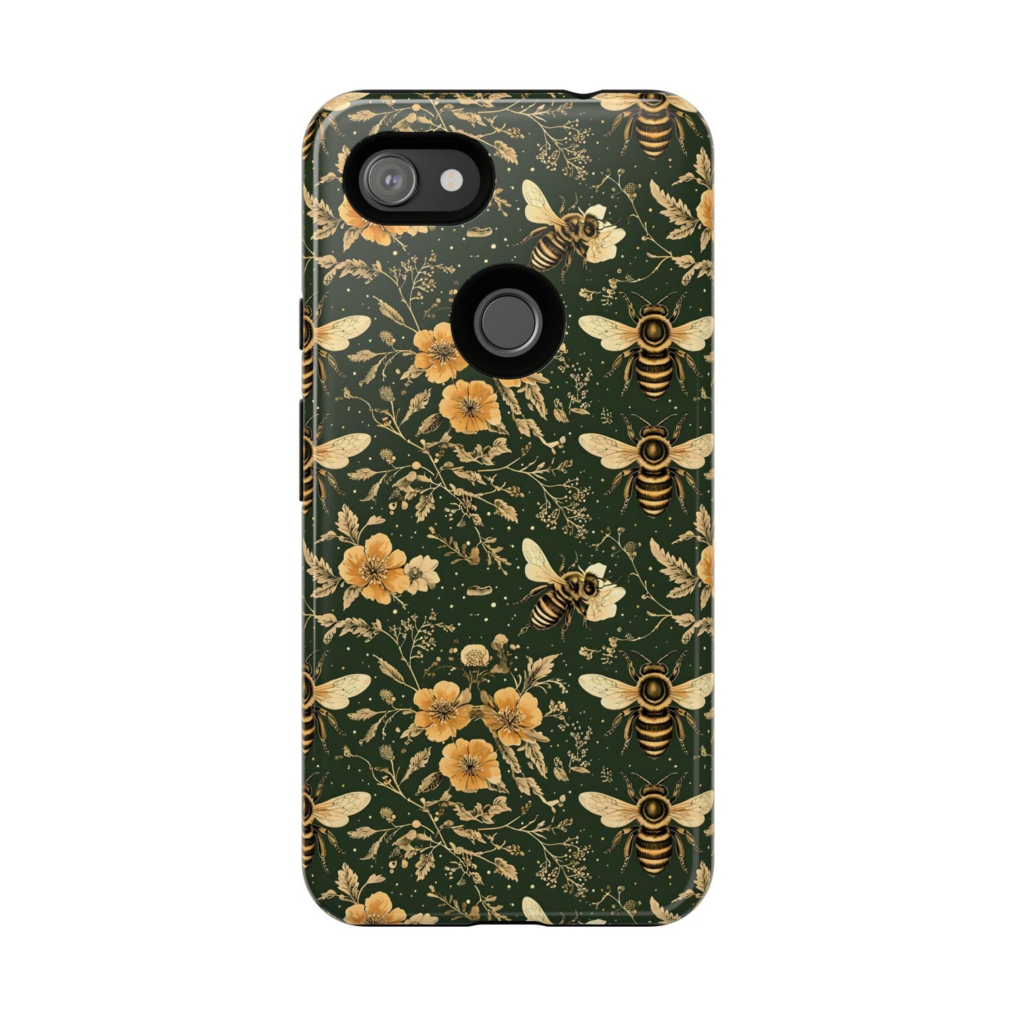 Nature-Inspired Phone Case, Tough Cases for Nature Lovers, Floral Bee Design, Eco-Friendly Gift, Summer Vibes, Trendy Phone Accessory,