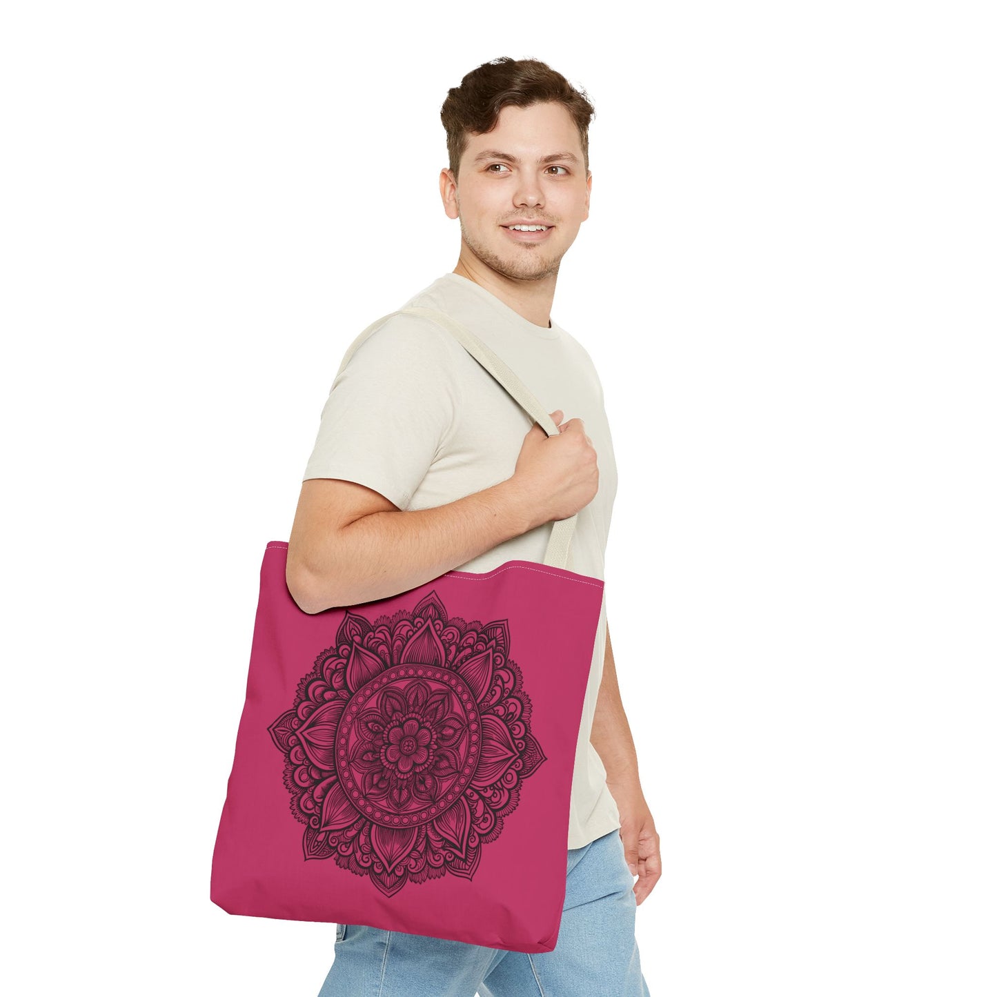 Mandala Tote Bag, Bohemian Style Bag, Eco-Friendly Shopping Bag, Gift for Her, Yoga Lover Tote