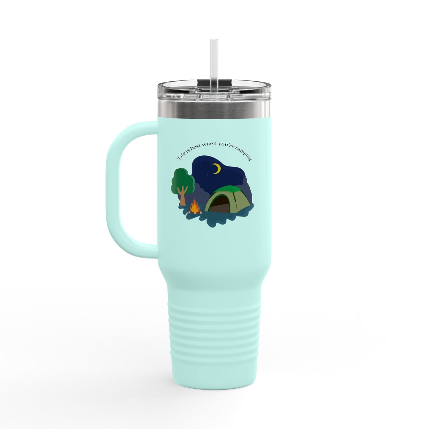 Insulated Travel Mug for Adventurers | 40oz Camping Coffee Mug, Travel Tumbler, Outdoor Drinkware, Gift for Hikers, Nature Lovers