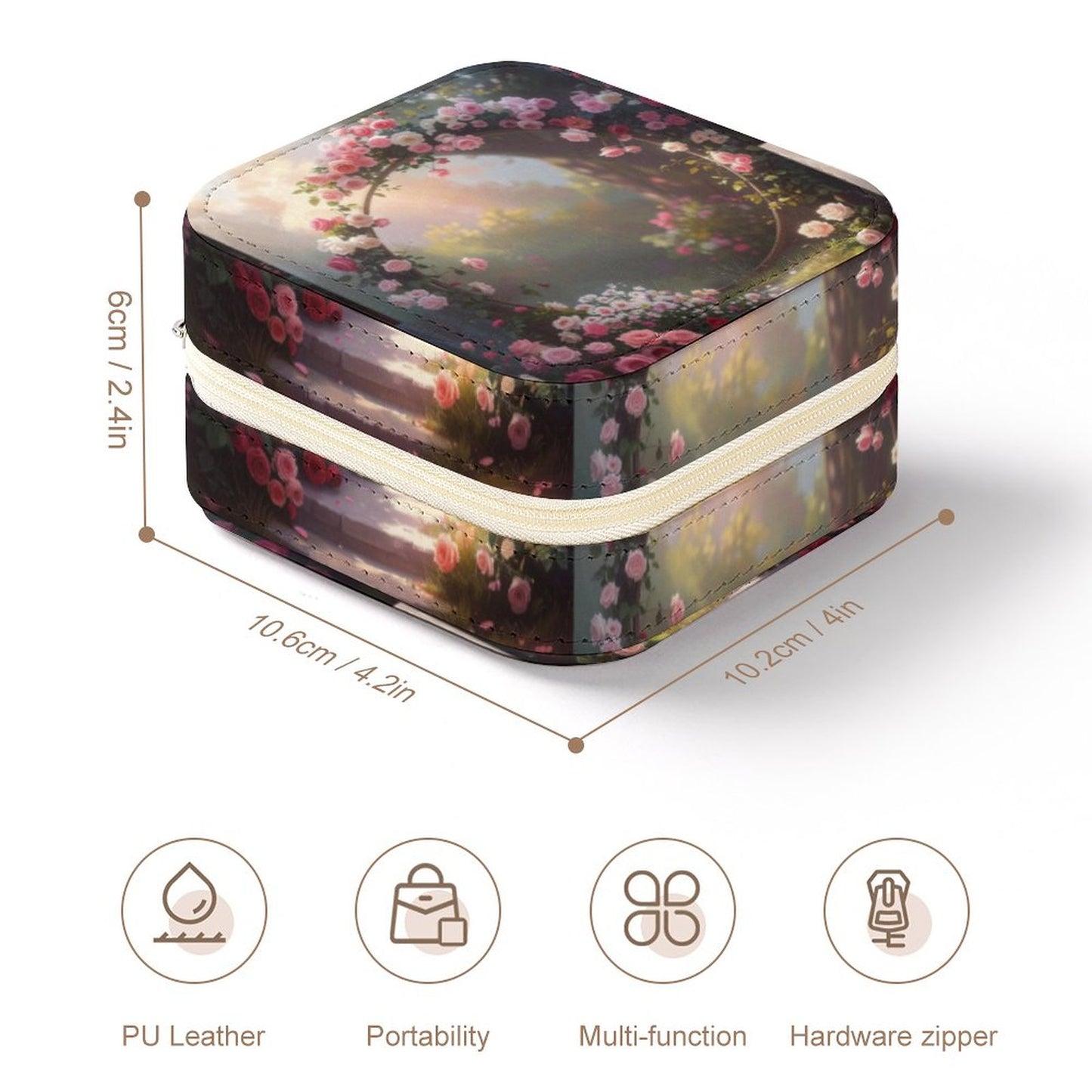 Box Organizer for Jewelry Rose Circle