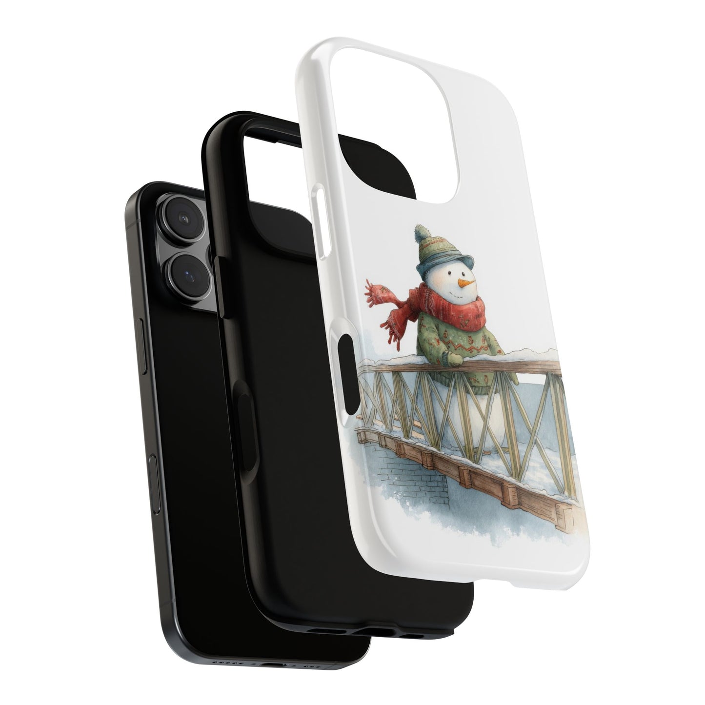 Snowman Phone Case – Winter Holiday Gift, Cute Snowman Design, Winter Accessories, Protective Phone Case, Unique Christmas Present