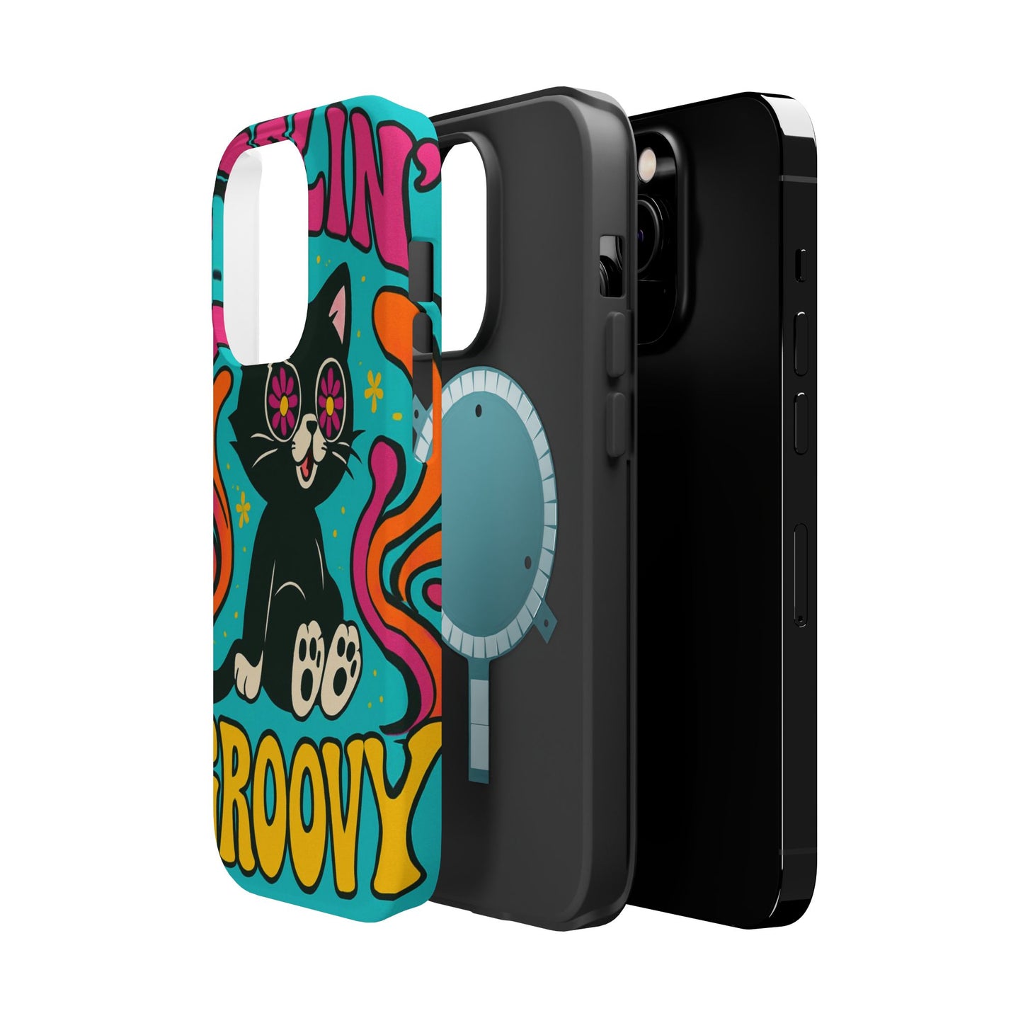 Groovy Cat Magnetic Impact-Resistant Phone Case